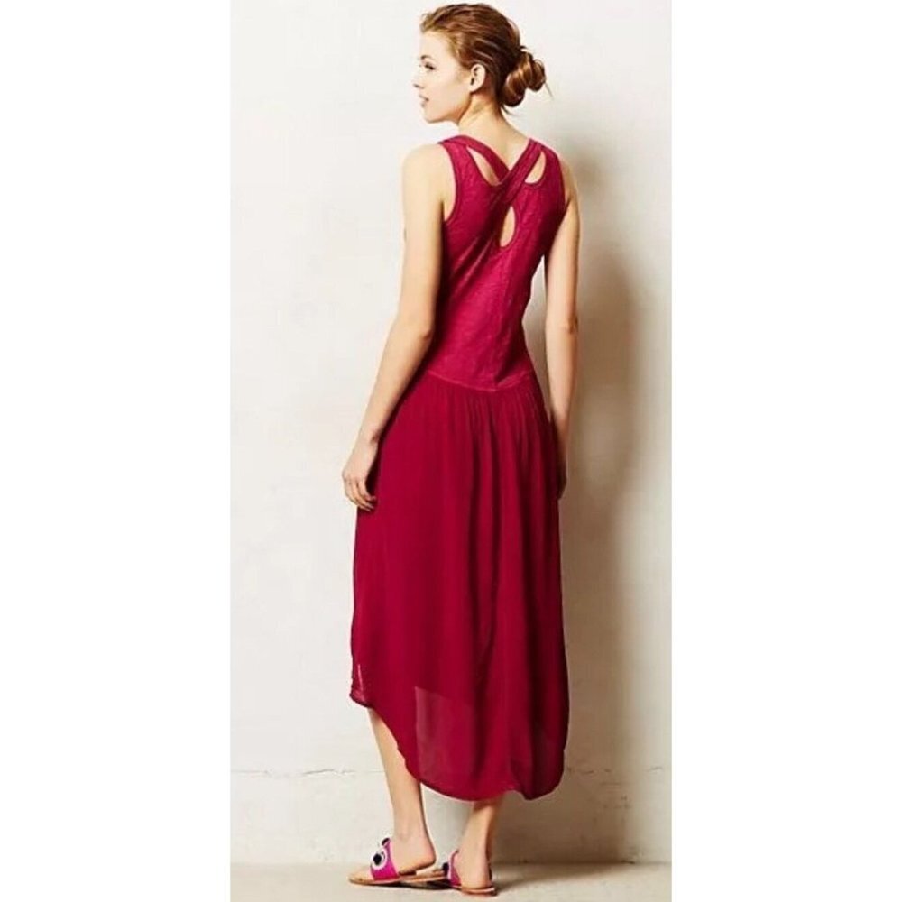 ANTHROPOLOGIE LEFT OF CENTER MAGENTA TULIPAN